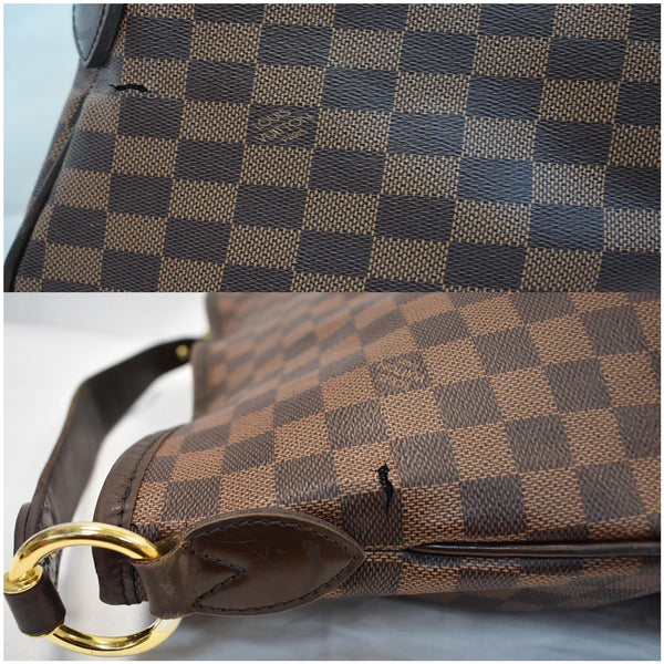 LOUIS VUITTON Delightful MM Damier Ebene Hobo Bag Brown