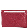 Chanel CC Card Holder Caviar Leather Case Hot Pink
