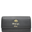 GUCCI Animalier Bee Blind For Love Leather Wallet Black 454070