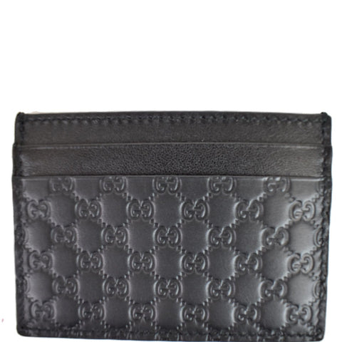 GUCCI Microguccissima Card Case Black 476010