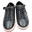 YVES SAINT LAURENT Court Classic Perforated Leather Sneakers Black Size 39