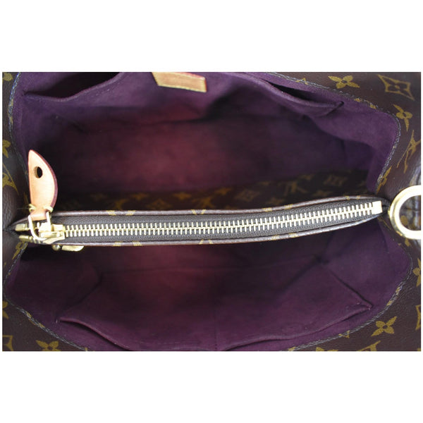Louis Vuitton Montaigne MM Monogram Canvas Shoulder Bag - interior zip pocket