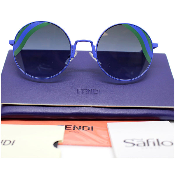 Fendi Sunglasses Blue Frame and Blue Gradient Lenses