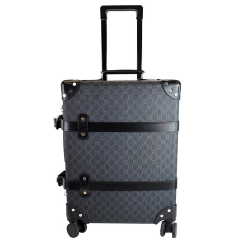 GUCCI Globe-Trotter GG Medium Rolling Suitcase Luggage Black 533620