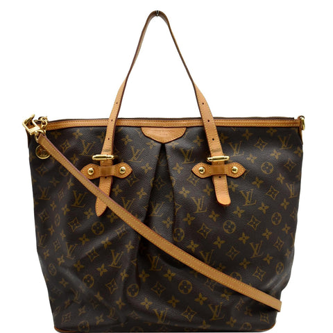 LOUIS VUITTON Palermo GM Monogram Canvas Tote Shoulder Bag Brown