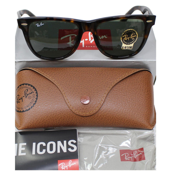 RAY-BAN RB2140F 902 54 Sunglasses Gloss Tortoise / Green Classic G-15 Lens