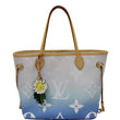 LOUIS VUITTON Neverfull MM Pool Monogram Giant Tote Shoulder Bag Blue
