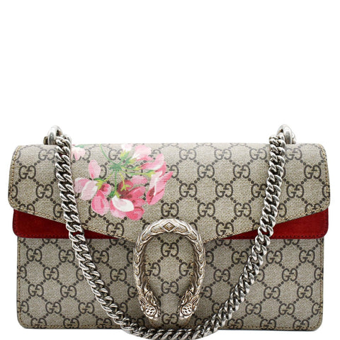 GUCCI Dionysus Small GG Blooms Shoulder Bag Beige 400249