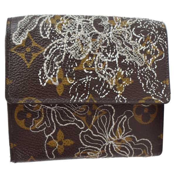 LOUIS VUITTON Monogram Dentelle Elise Wallet Silver