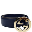 Gucci GG Reversible Leather Belt Blue/Black Size 90.36