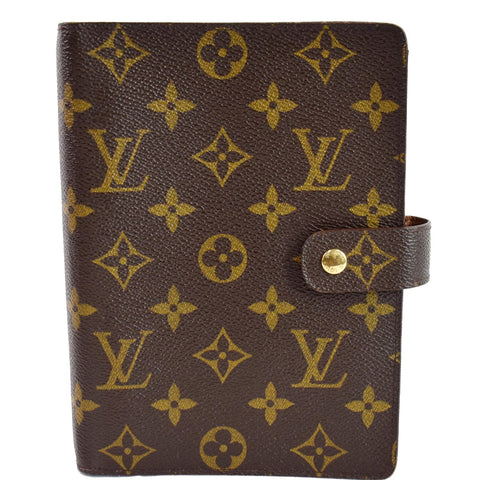 LOUIS VUITTON Agenda PM Monogram Canvas Planner Cover Brown
