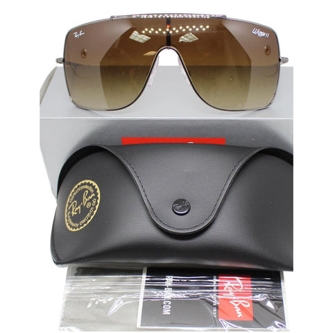 RAY-BAN RB3697 004/13 Wings II Sunglasses Brown Gradient Lens