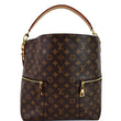 Louis Vuitton Melie Monogram Canvas Hobo Bag Brown