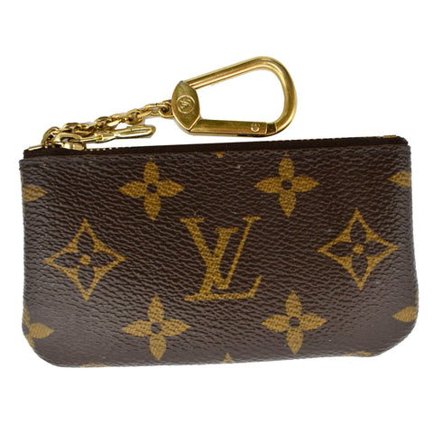LOUIS VUITTON Key Coin Pouch Monogram Canvas Brown