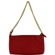 GUCCI Guccissima Leather Chain Wallet Clutch Bag Red 428449