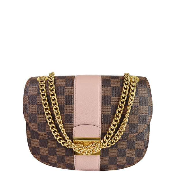 Louis Vuitton Wight Damier Ebene Crossbody Bag Magnolia - elegant front look