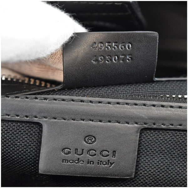 GUCCI Sherry Line GG Supreme Canvas Tote Bag Black 495560