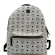 MCM Stark Visetos Coated Canvas Backpack Bag White