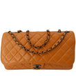 CHANEL Classic Flap Drawstring Quilted Lambskin Leather Shopper Shoulder Bag Orange - Hot Deals