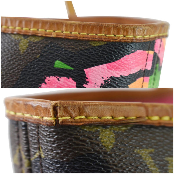 Louis Vuitton Neverfull MM Roses Monogram Canvas Bag - brown seams