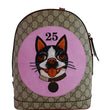 Gucci Bosco GG Supreme Canvas Backpack Bag Beige/Pink/Red