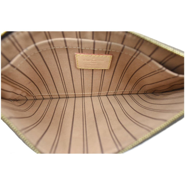 LOUIS VUITTON Pochette Wristlet Pouch Monogram Canvas Neverfull MM Brown