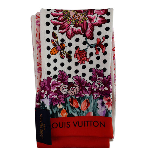 LOUIS VUITTON In The Garden Silk Bandeau Fuchsia