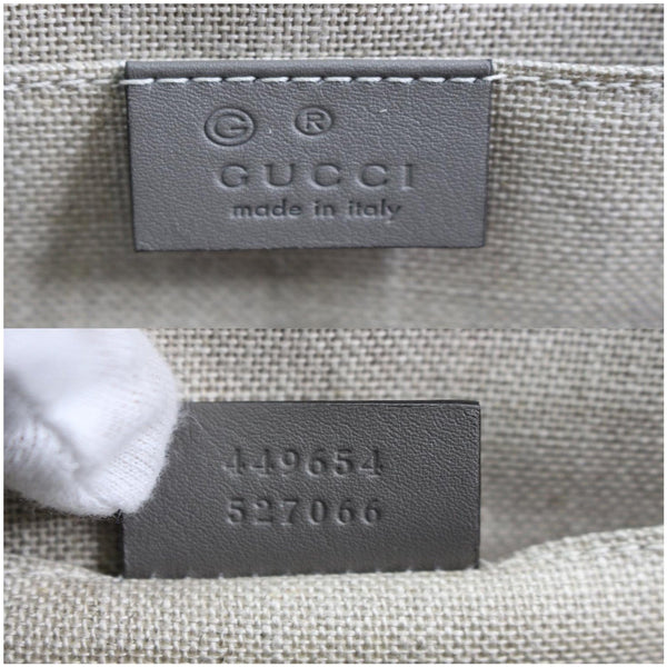GUCCI Mini Dome Micro Guccissima Leather Shoulder Bag Grey 449654