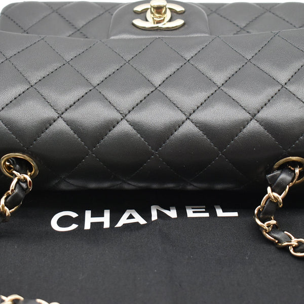CHANEL Mini Rectangular Flap Quilted Lambskin Leather Shoulder Bag Black- Hot Deals