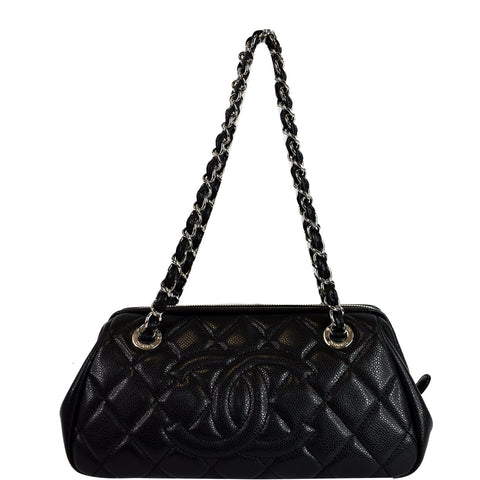 CHANEL Timeless CC Quilted Caviar Leather Small Chain Bowler Bag Black - 15% OFF