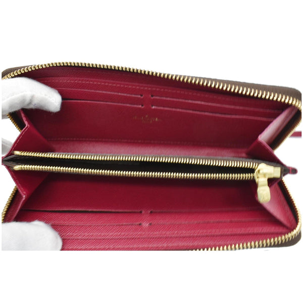 LOUIS VUITTON Clemence Monogram Canvas Zippy Wallet Brown