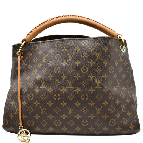 LOUIS VUITTON Artsy MM Monogram Canvas Hobo Bag Brown