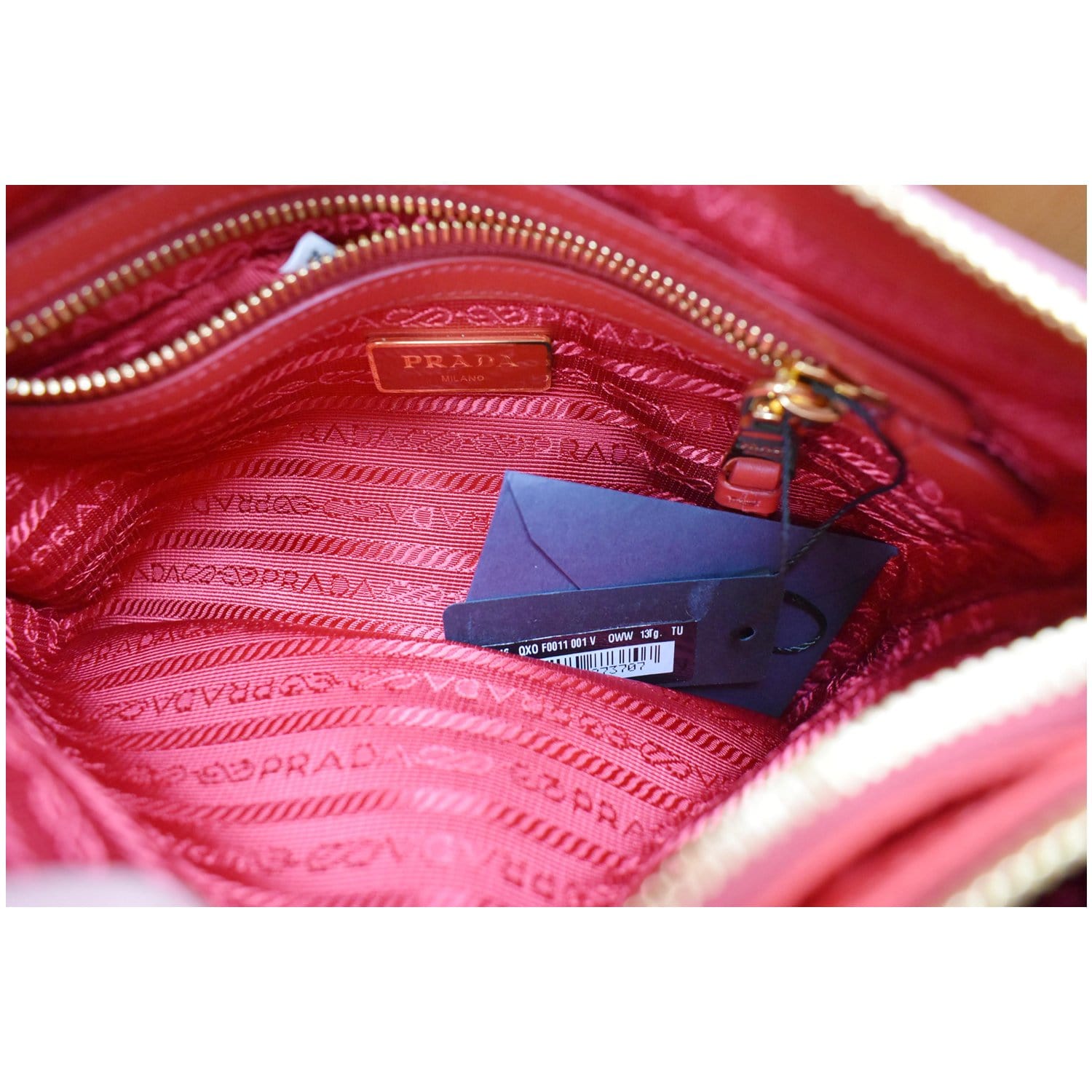 New Prada 1BH046 Red Tessuto Nylon Bandoliera Double Zip Crossbody Bag –  Annie's Unique Accessories