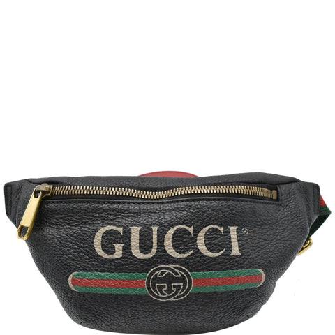 GUCCI Print Small Leather Belt Waist Bum Bag Black 527792 - 10% OFF