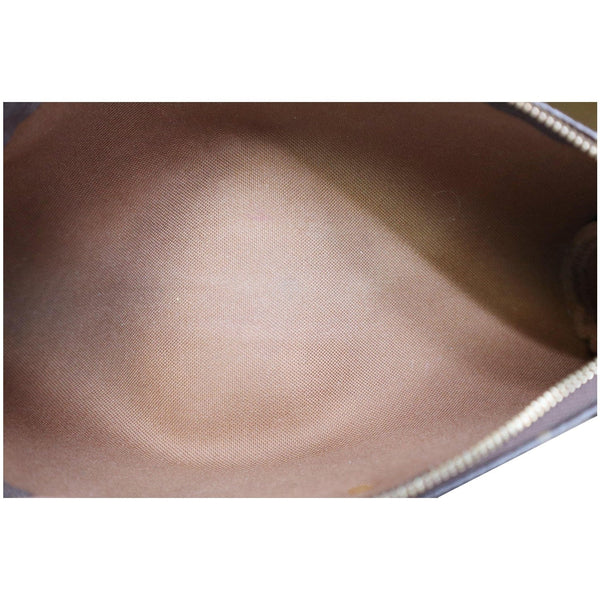 LOUIS VUITTON Eva Monogram Canvas Pochette Crossbody Bag Brown