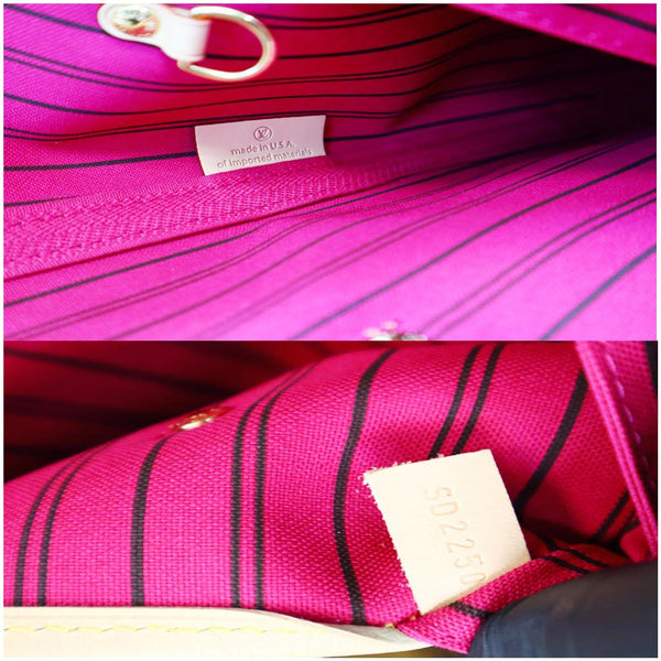 LOUIS VUITTON Neverfull MM Monogram Canvas Tote Shoulder Bag Fuchsia