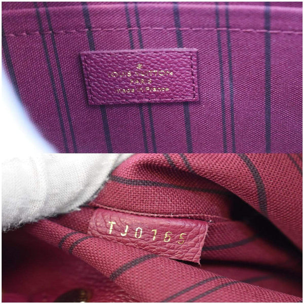 LOUIS VUITTON Montaigne MM Monogram Empreinte Shoulder Bag Raisin