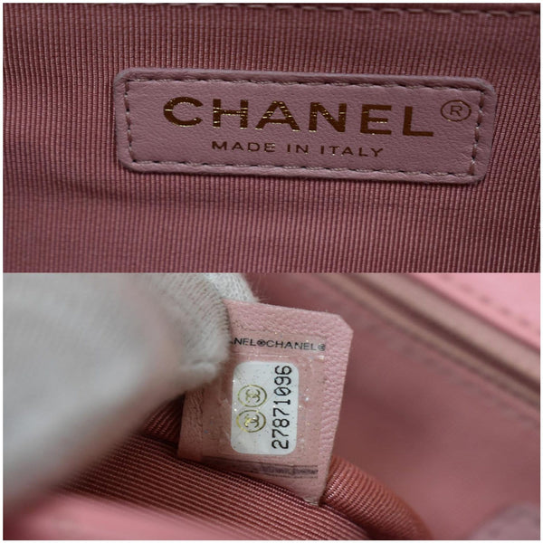 CHANEL Matelasse Costume Pearl Leather Shoulder Bag Pink
