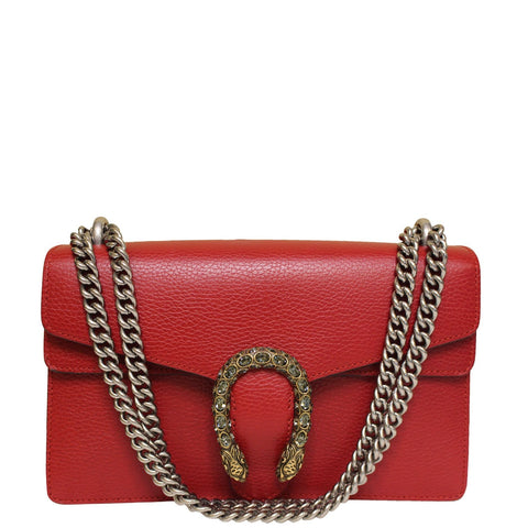 GUCCI Dionysus Small Leather Shoulder Bag 400249 Red