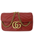 GUCCI GG Marmont Super Mini Leather Crossbody Bag Red 476433