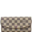 Louis Vuitton Emilie Damier Azur Wallet White/Purple Button