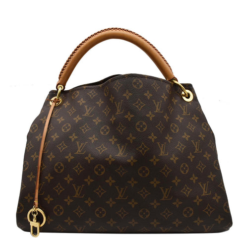 LOUIS VUITTON Artsy MM Monogram Canvas Hobo Bag Brown