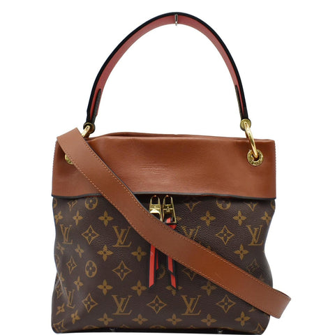 LOUIS VUITTON Tuileries Besace Monogram Canvas Shoulder Bag Caramel