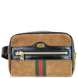 Gucci Ophidia Small Suede Web Belt Waist Bag Brown