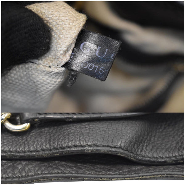 GUCCI Soho Pebbled Leather Chain Shoulder Bag 308982 Black