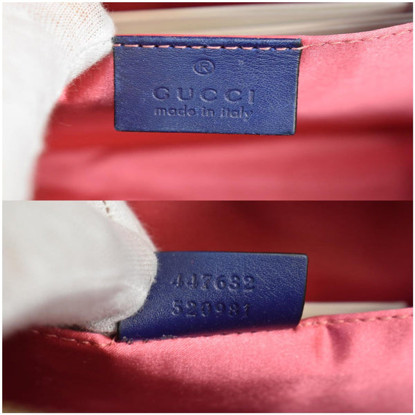GUCCI GG Marmont Velvet Small Crossbody Bag Blue 447632