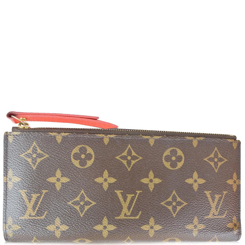 LOUIS VUITTON Adele Monogram Canvas Wallet Brown