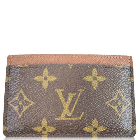 LOUIS VUITTON Monogram Canvas Card Holder Brown