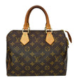 Louis Vuitton Speedy 25 Monogram Canvas Satchel Bag Brown