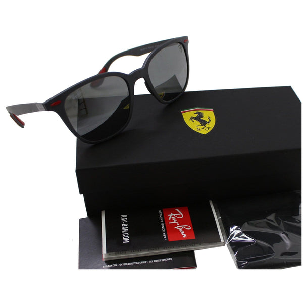 RAY-BAN RB4297M-F626/6G Scuderia Ferrari Collection Sunglasses Grey Mirror Lens